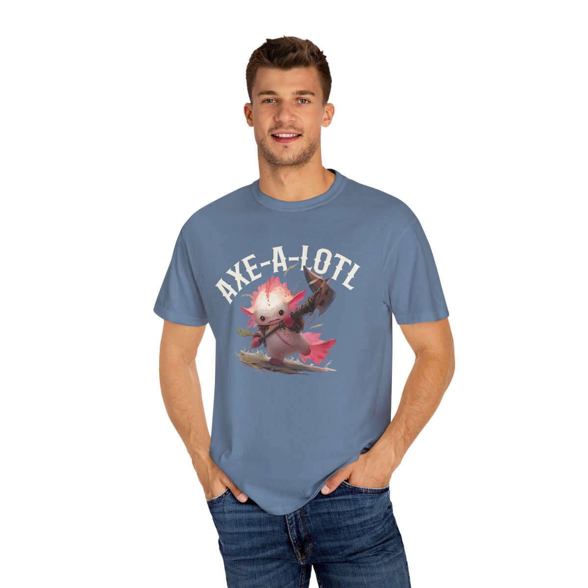 Axe-A-Lotl Funny Axolotl D&D T-Shirt - Comfort Colors