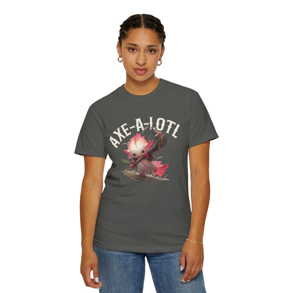 Axe-A-Lotl Funny Axolotl D&D T-Shirt - Comfort Colors