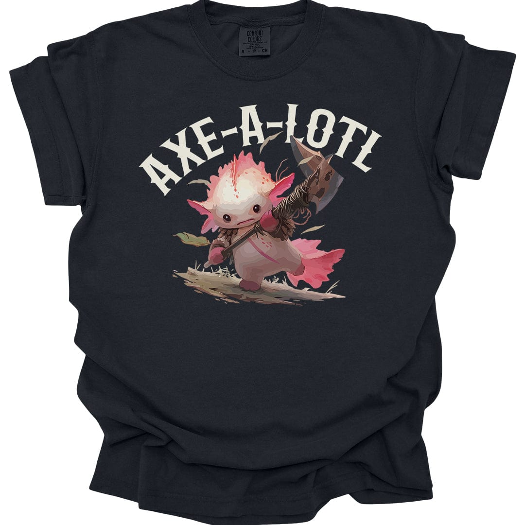 Axe-A-Lotl Funny Axolotl D&D T-Shirt - Comfort Colors