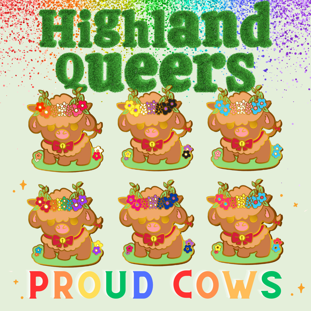Pride Cow: Transgender Rainbow LGBTQIA+ Enamel Pin