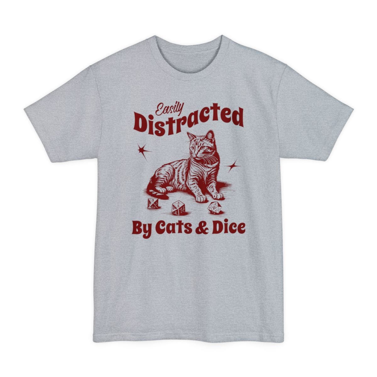 Easily Distracted By Cats & Dice Tall T-Shirt