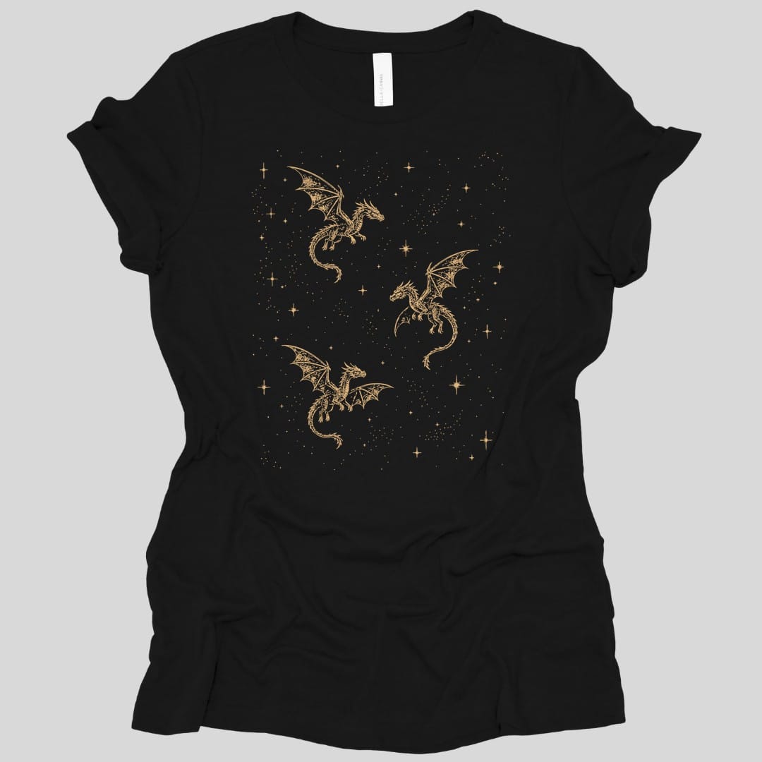 Celestial Dragons and Stars Women's T-shirt