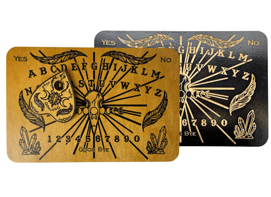 Small Crow & Crystal Spirit Board - Black