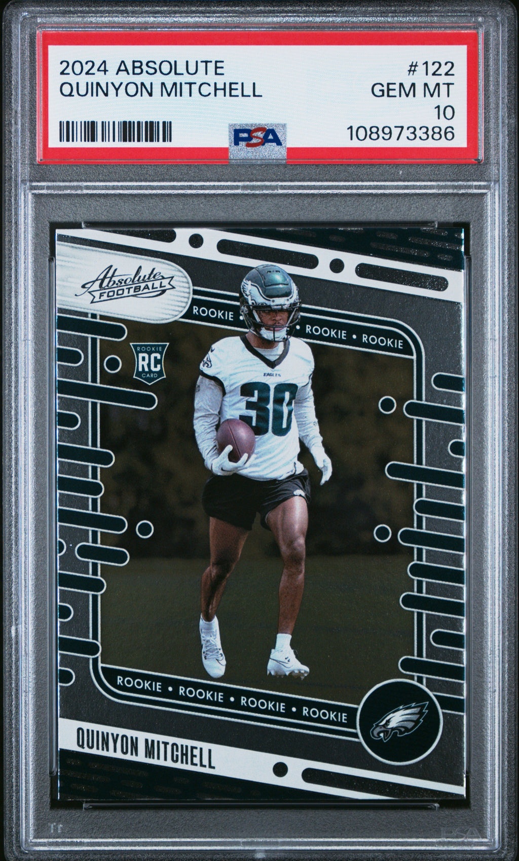 Graded 2024 Panini Absolute Quinyon Mitchell #122 Rookie RC Football Card PSA 10 Gem Mint