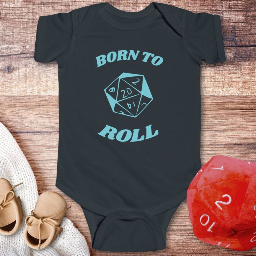 D&D Baby Onesie Born To Roll D20