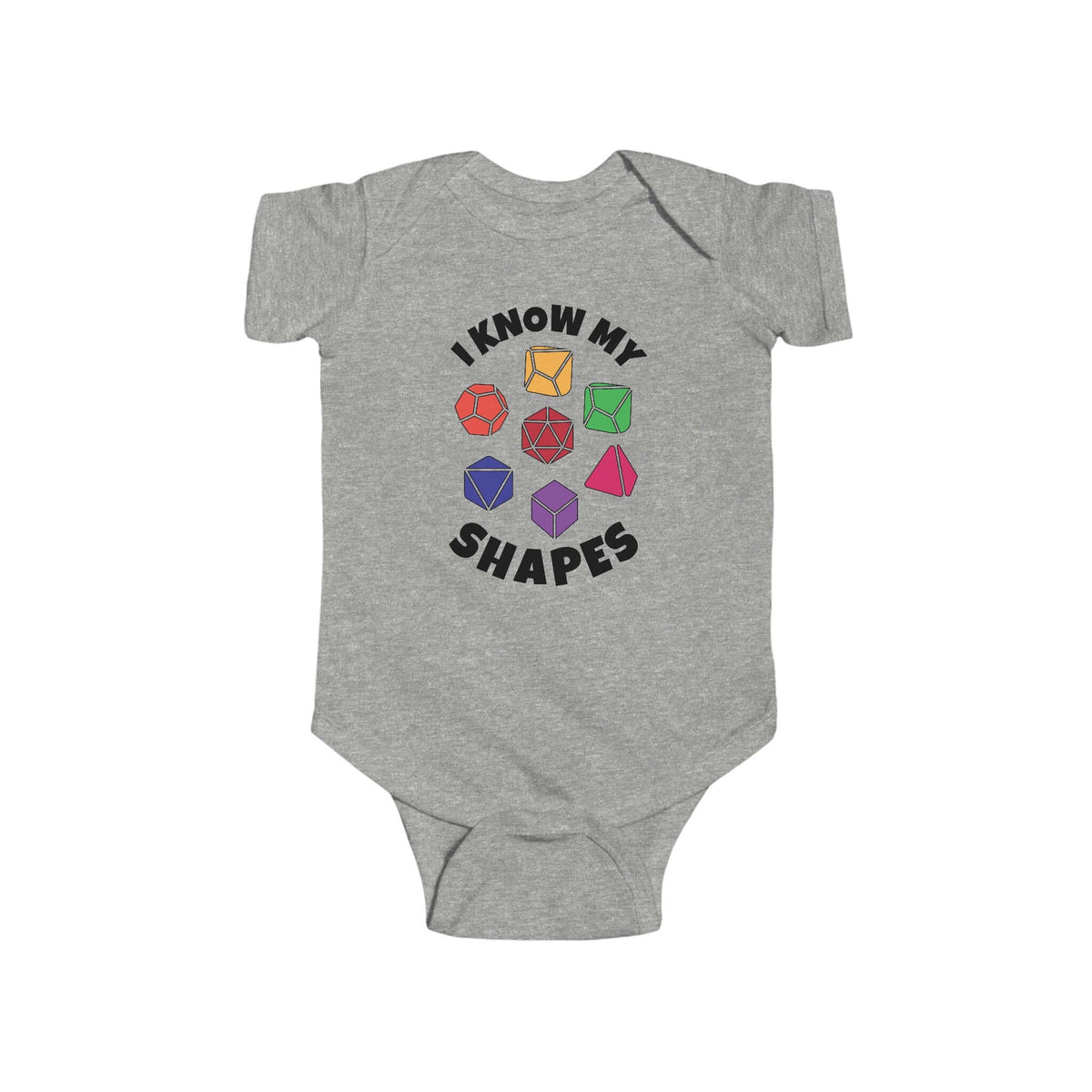 D&D Baby Onesie I know My Shapes