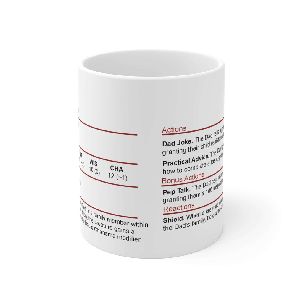 D&D Dad Mug with Stat Block