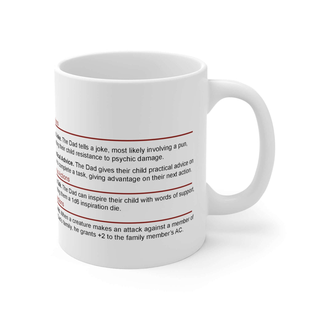D&D Dad Mug with Stat Block