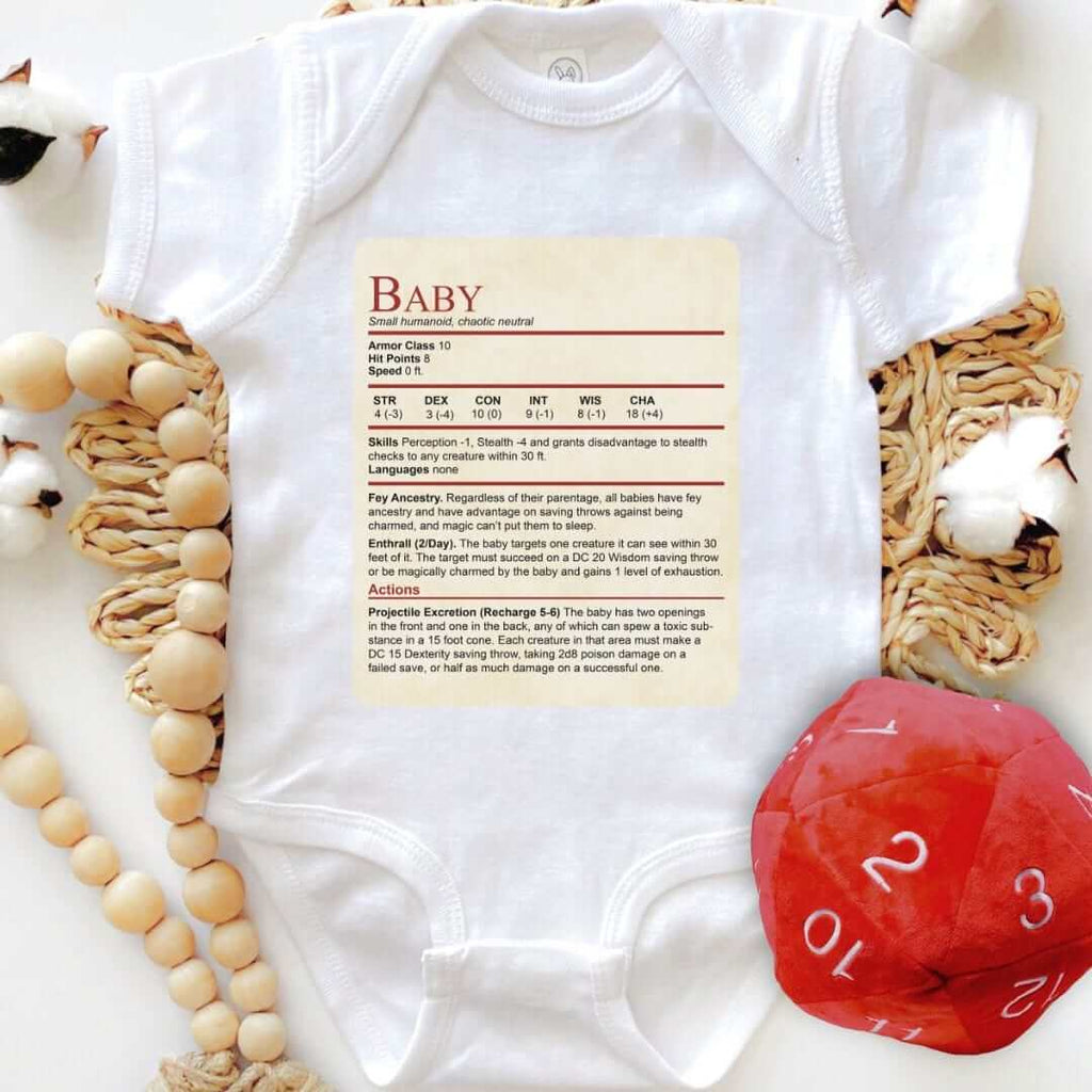 D&D Onesie Baby Stat Block