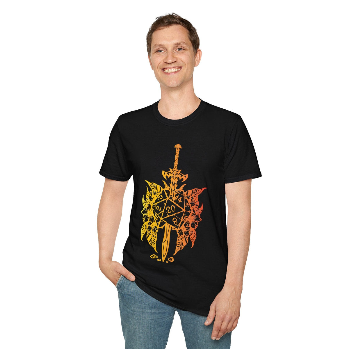 D&D Sword D20 T-shirt
