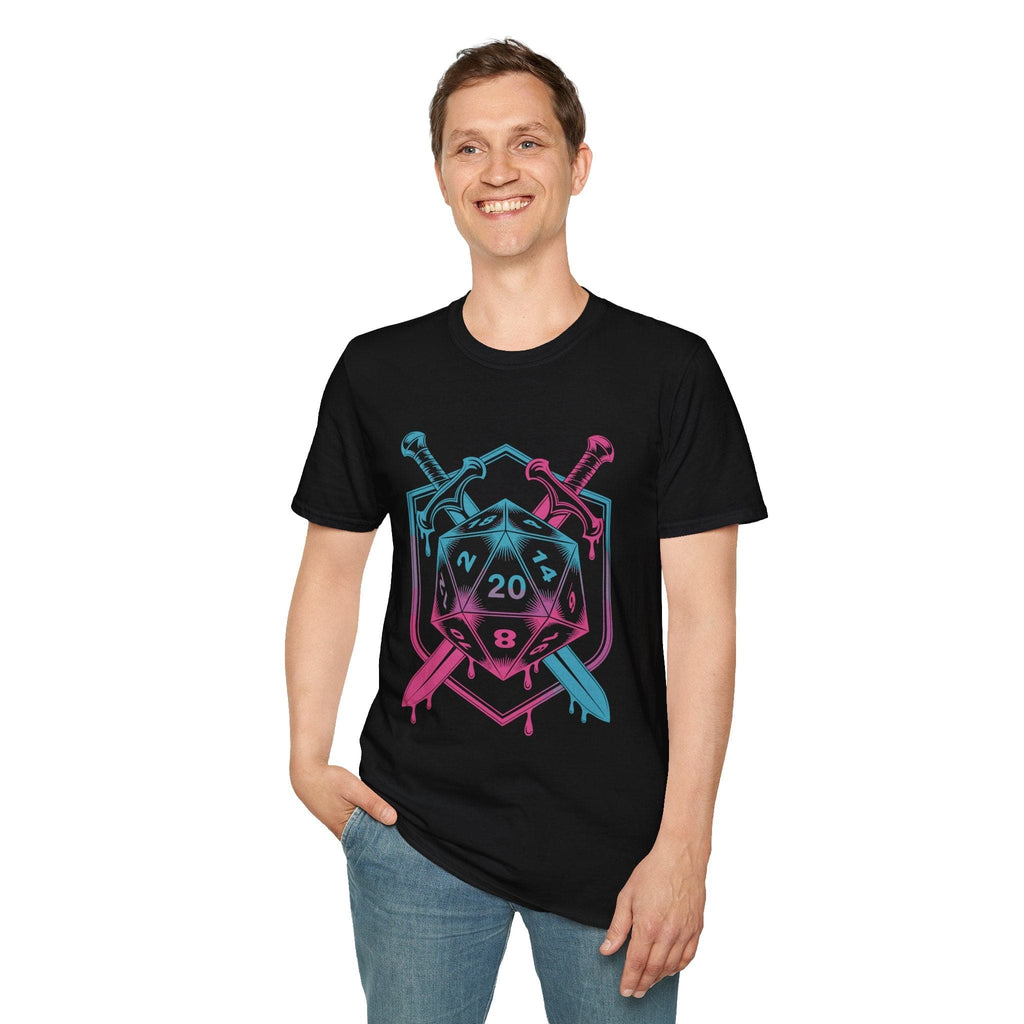 D20 Dice Sword Crest T-Shirt