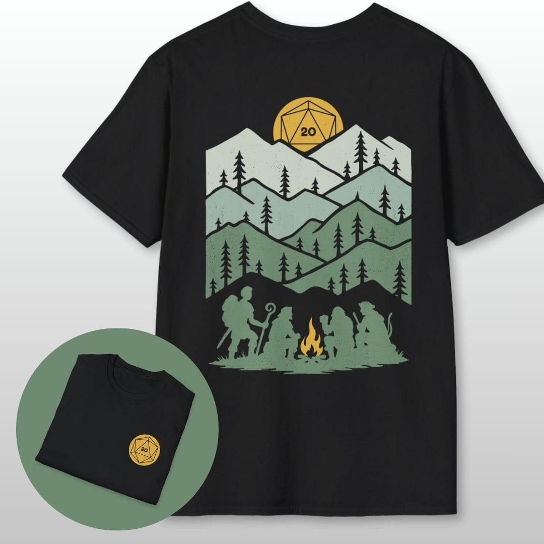 D20 Landscape Front & Back T-Shirt