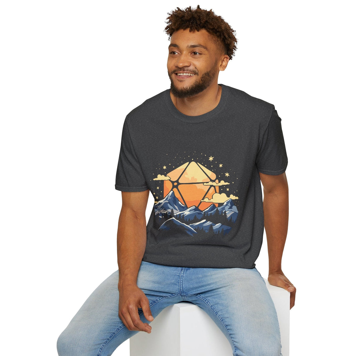 D20 Sun Landscape Blue Orange