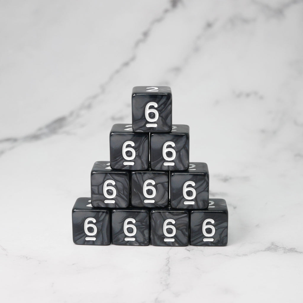 Dark Emulsion 10d6 - DnD Dice Set | Acrylic RPG Gaming Dice