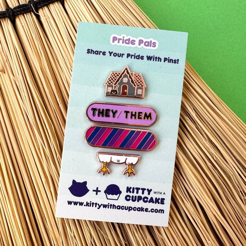 Pride Pals Enamel Pin Set - Black Cat