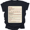 D&D Dad Shirt With Stat Block - Comfort Colors