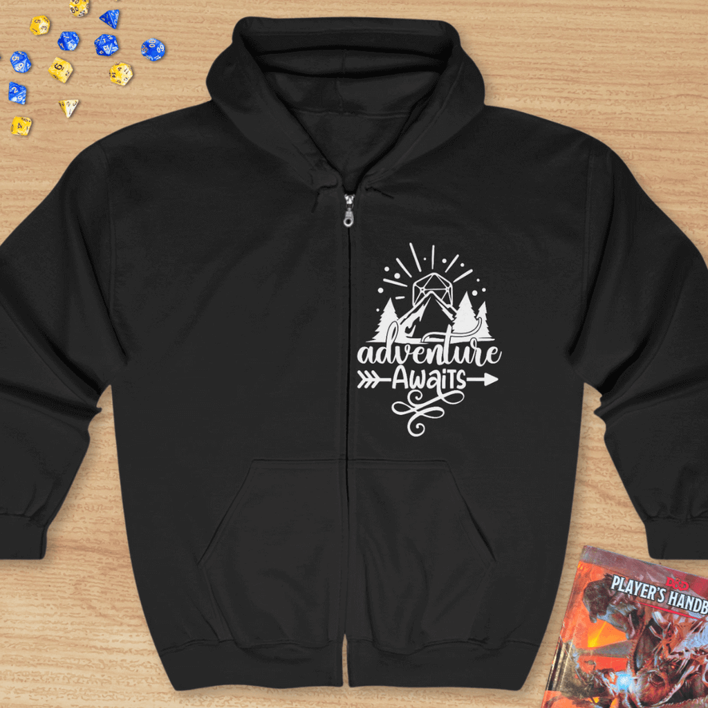 D&D Zip Hoodie - Adventure Awaits