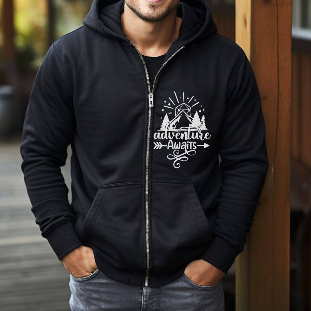 D&D Zip Hoodie - Adventure Awaits