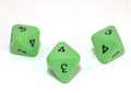 Opaque Green/black d8 numbered 1-4 twice| Specialty d4 (sold per die)