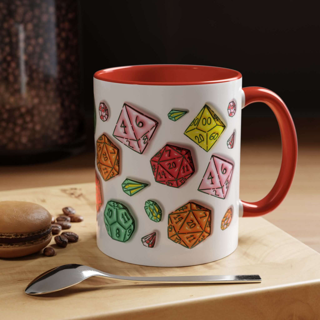 Dungeons and Dragons Mug - Dice Pattern
