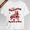 Easily Distracted By Cats & Dice Kids T-Shirt
