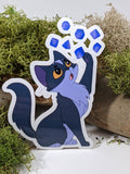 Cat Batting Polyhedral Dice Sticker - 2.5"