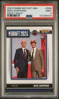Graded 2024 Panini Instant NBA Reed Sheppard #DN3 Draft Night Rookie RC Basketball Card PSA 9 Mint