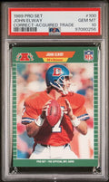 Graded 1989 Pro Set John Elway #100 Football Card PSA 10 Gem Mint