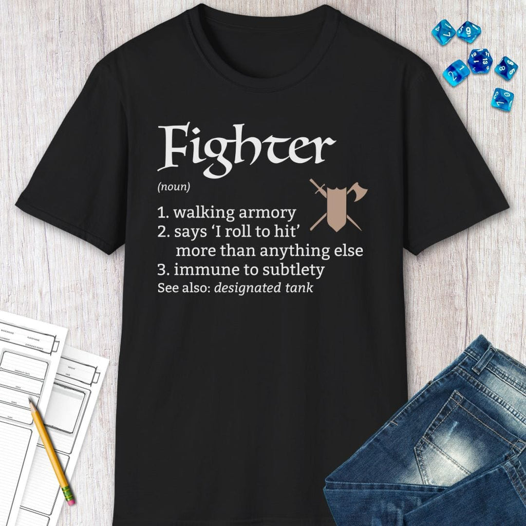 Fighter Class Definition D&D T-Shirt