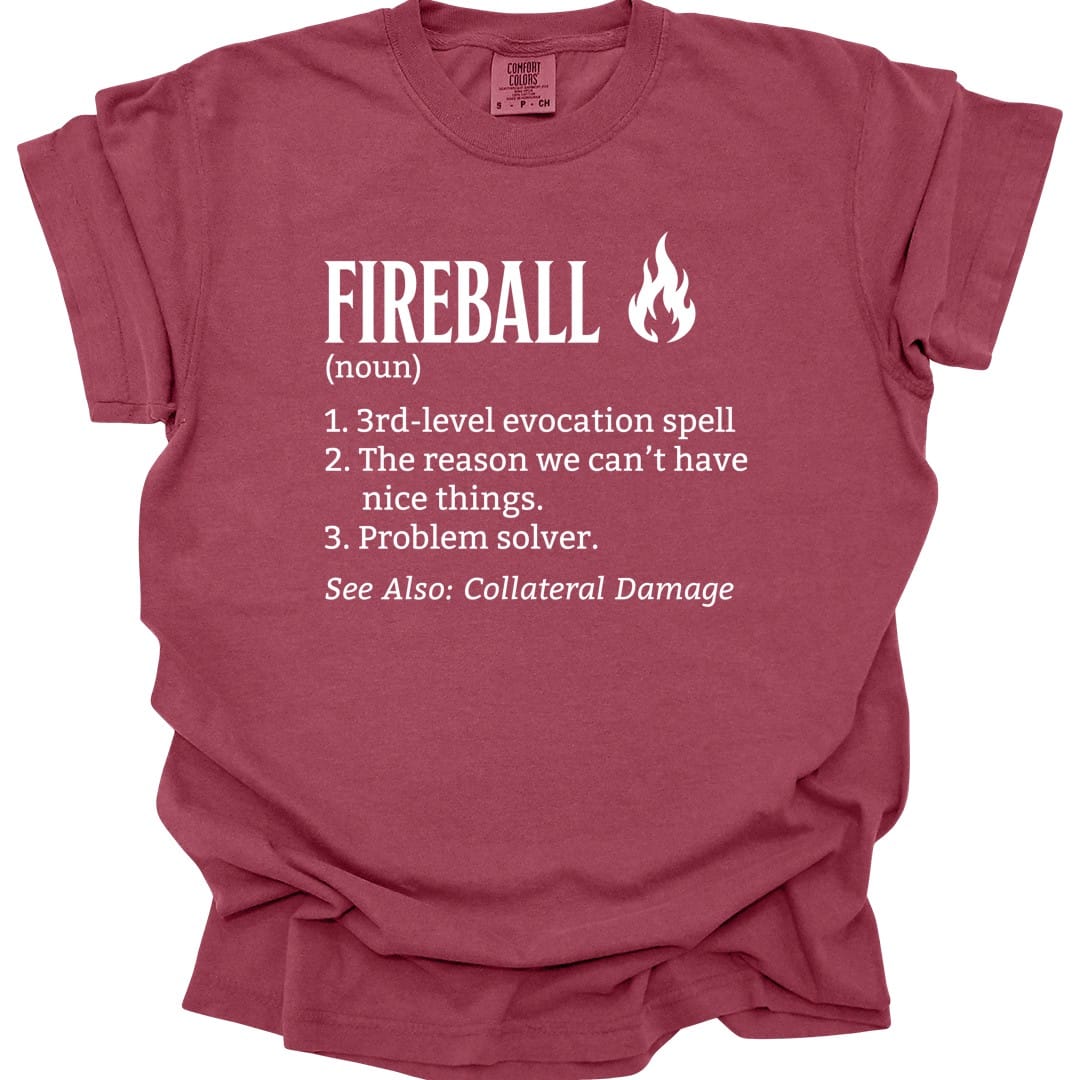 Fireball Definition T-shirt - Comfort Colors