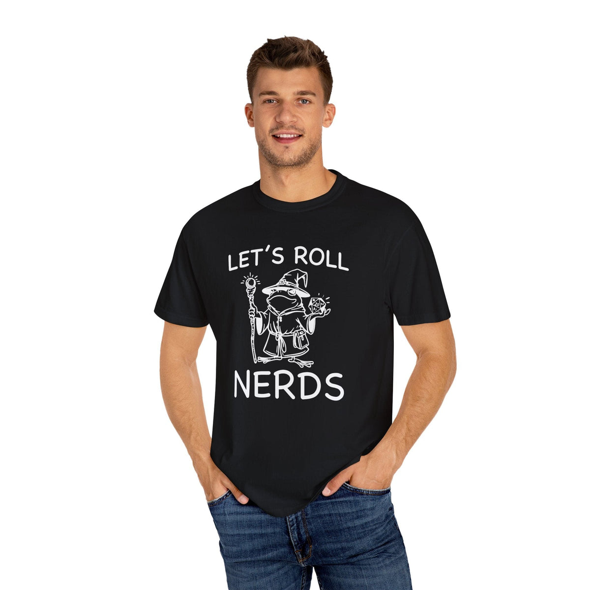 Funny D&D "Let’s Roll Nerds" Shirt - Comfort Colors