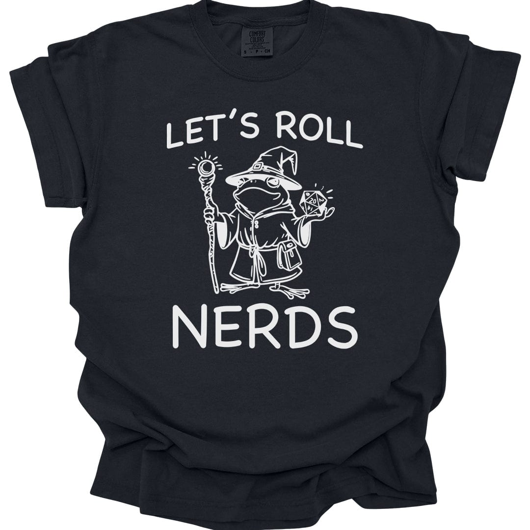 Funny D&D "Let’s Roll Nerds" Shirt - Comfort Colors