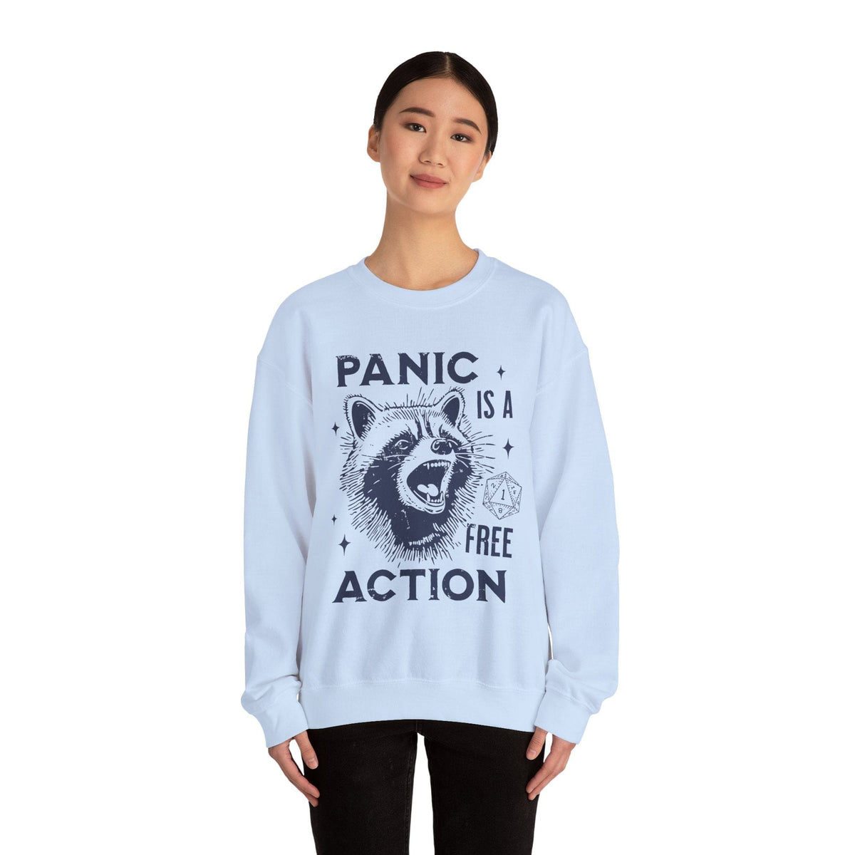 Funny D&D Sweatshirt - Panic Is A Free Action