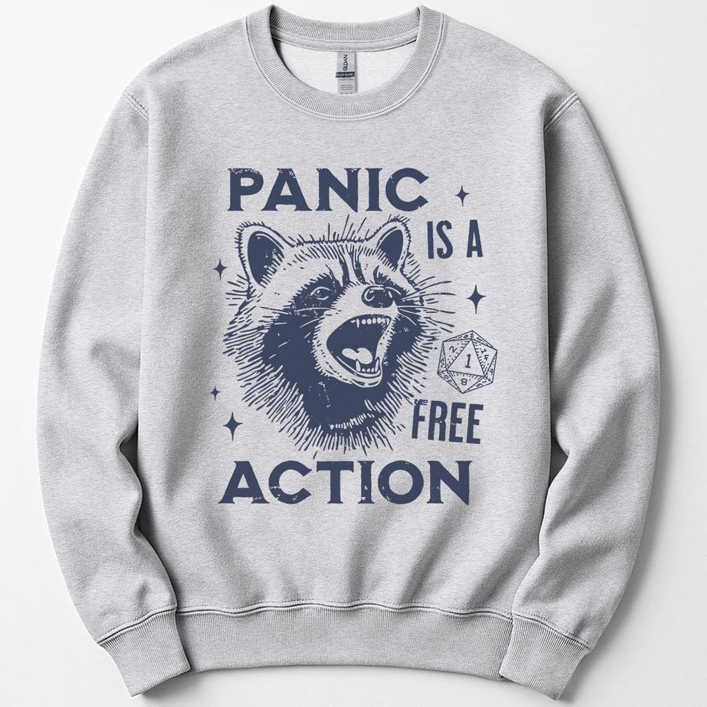 Funny D&D Sweatshirt - Panic Is A Free Action