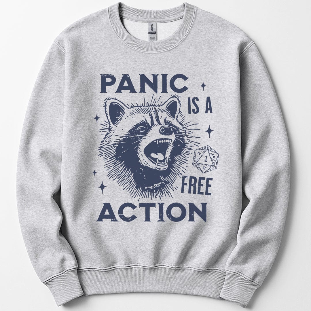 Funny D&D Sweatshirt - Panic Is A Free Action