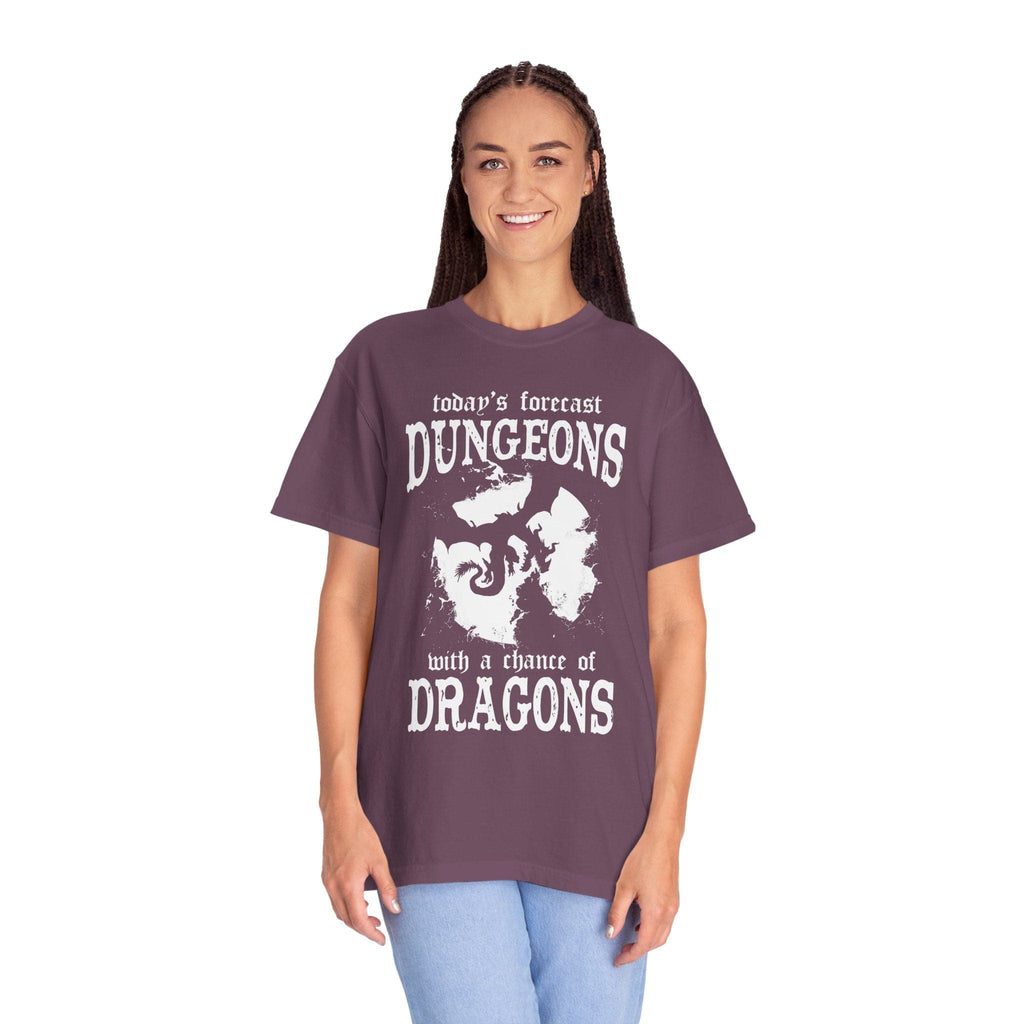 Funny D&D Weather Forecast Tshirt - Comfort Colors