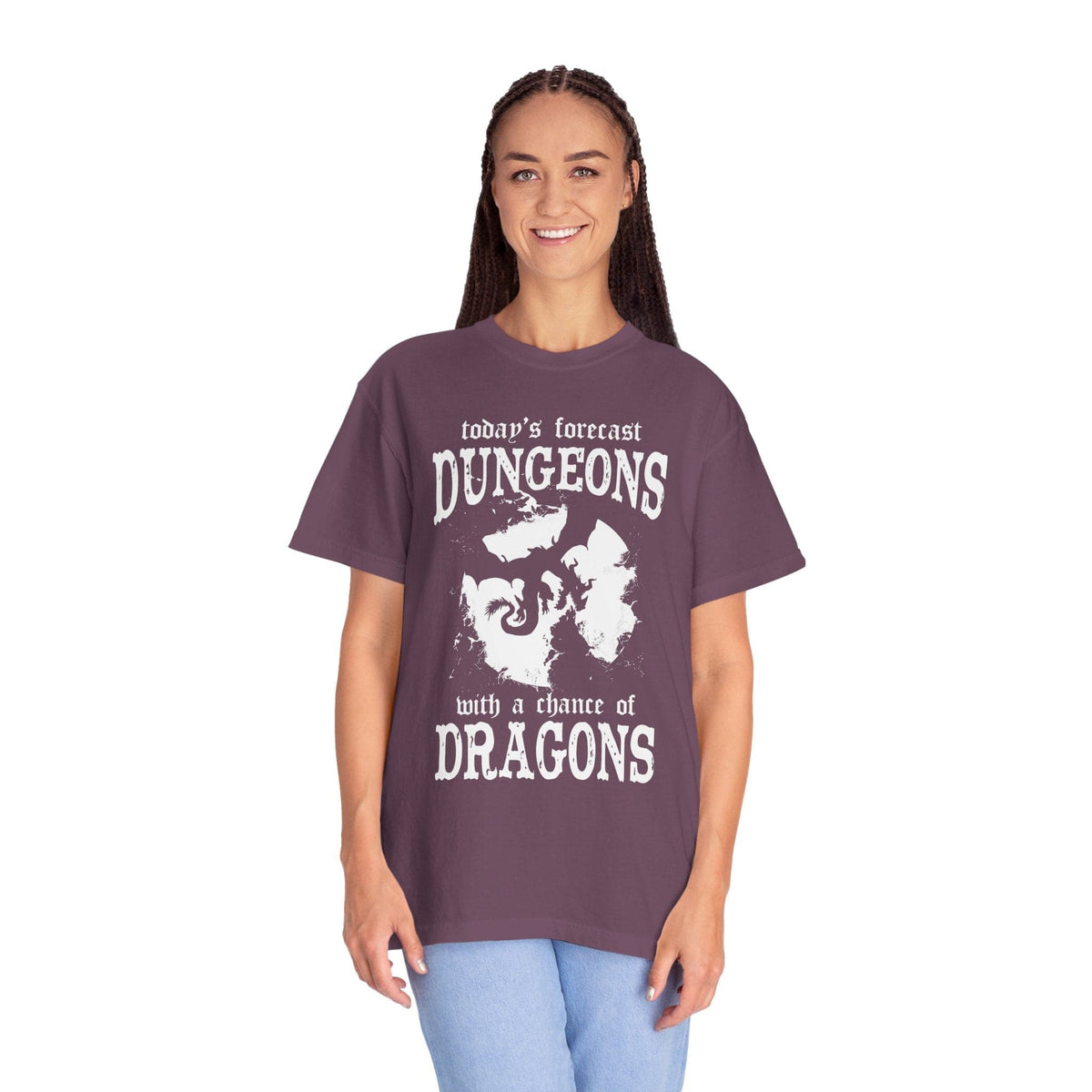 Funny D&D Weather Forecast Tshirt - Comfort Colors
