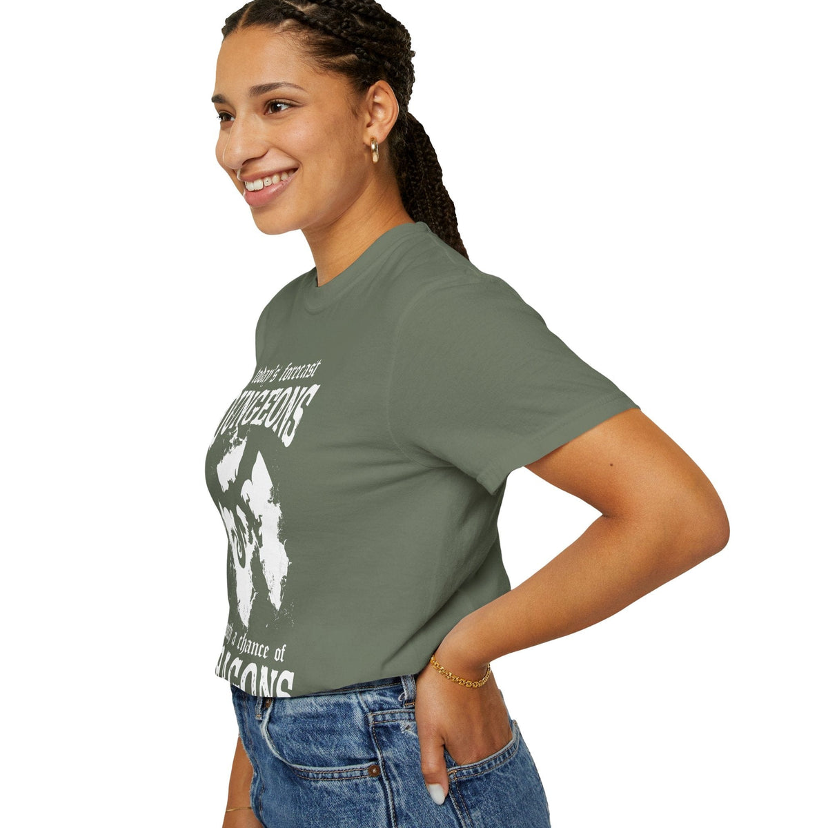 Funny D&D Weather Forecast Tshirt - Comfort Colors