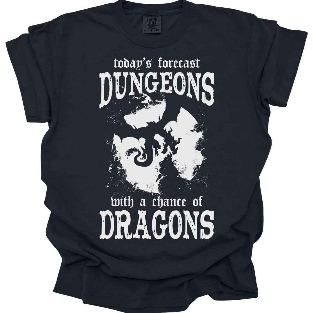 Funny D&D Weather Forecast Tshirt - Comfort Colors
