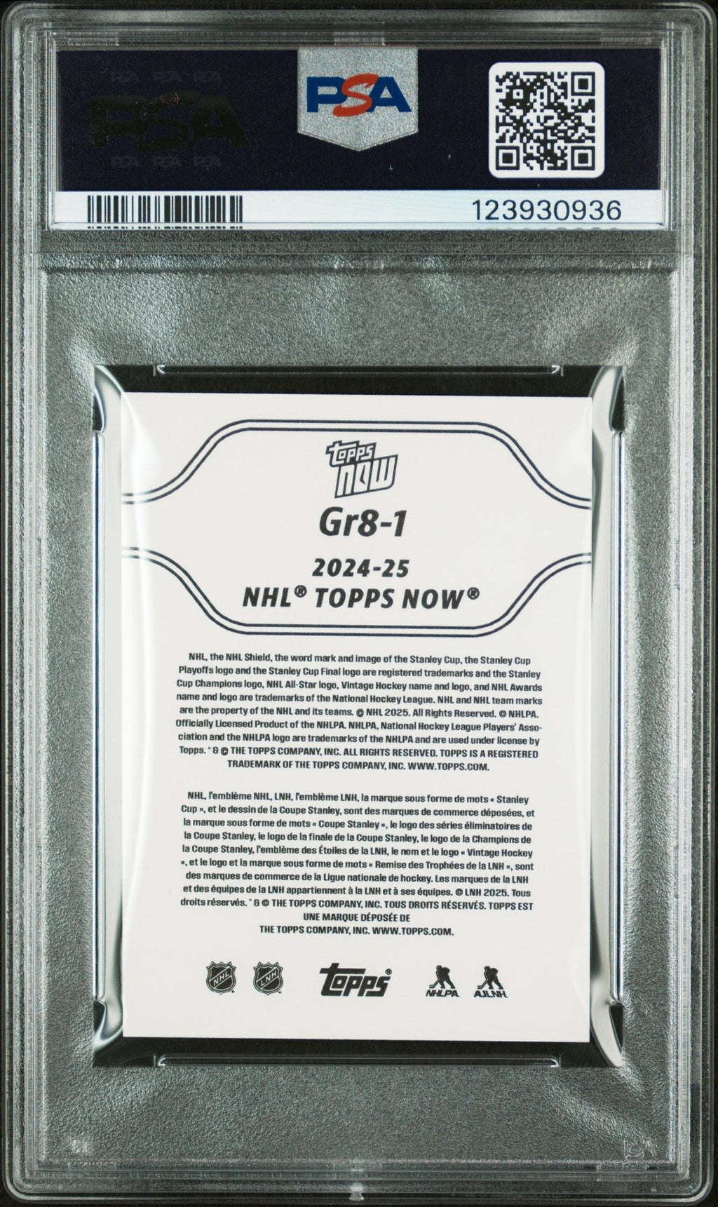 Graded 2024 Topps Now Alex Ovechkin #1 The GR8 Chase Sticker Hockey Card PSA 10 Gem Mint