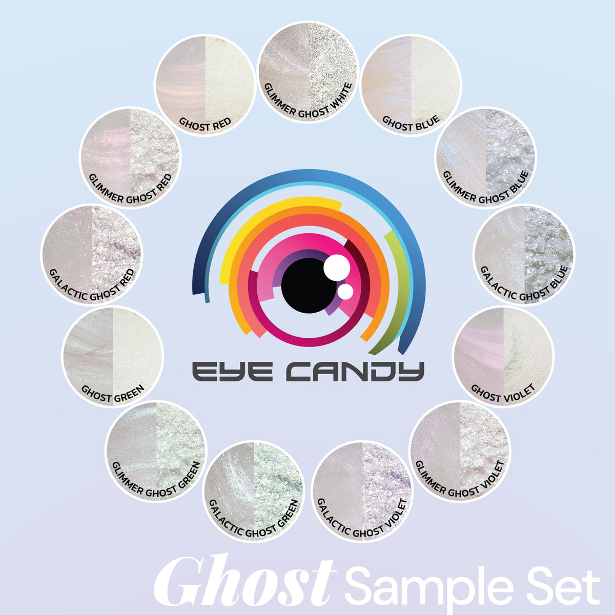 15 Color Ghosts Pigment Powder Variety Pack Set