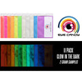 11 Color Glow in the Dark Pigment Powder Variety Pack Set