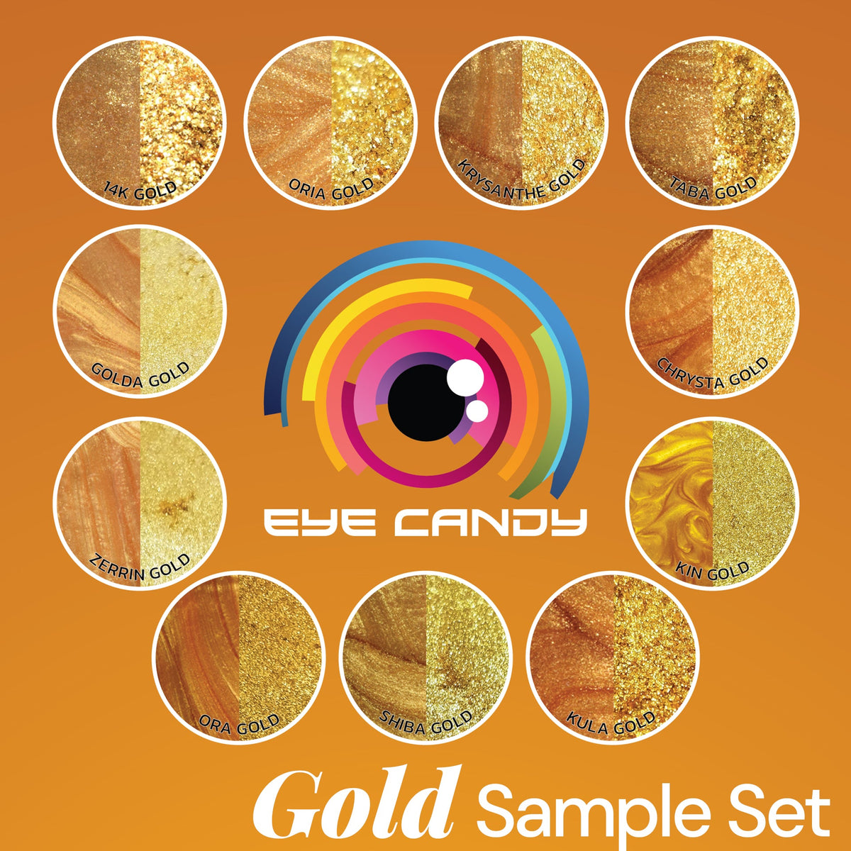 11 Color Golds Powder Variety Pack Set