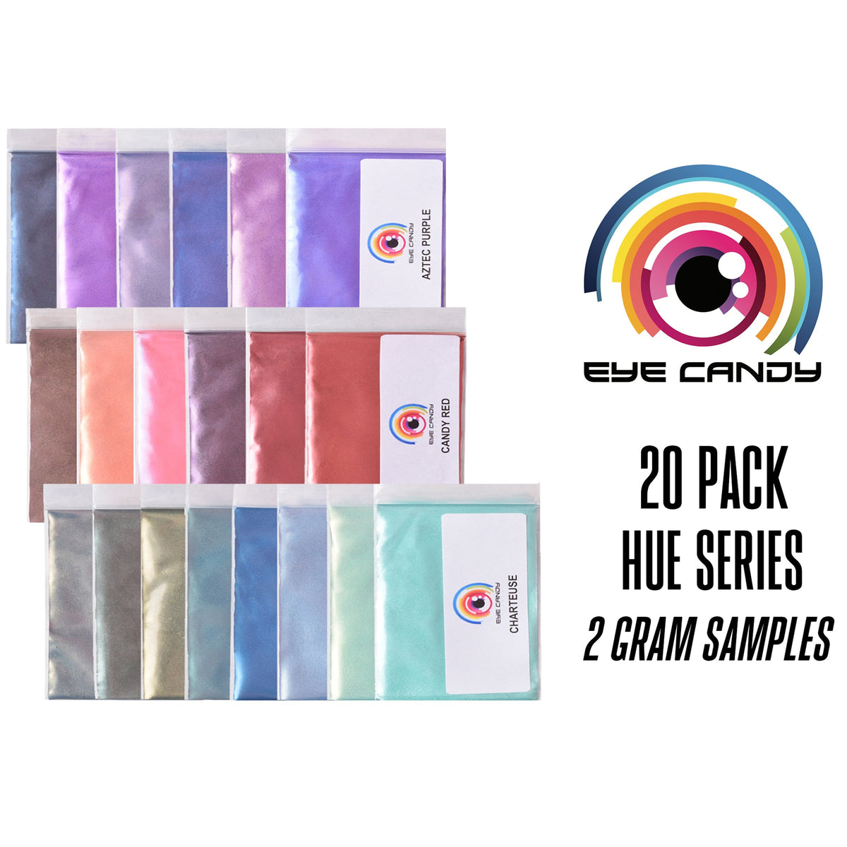 15 & 20 Color Hues Series Pigment Powder Variety Pack