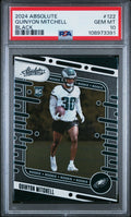 Graded 2024 Panini Absolute Quinyon Mitchell #122 Black Rookie RC Football Card PSA 10 Gem Mint
