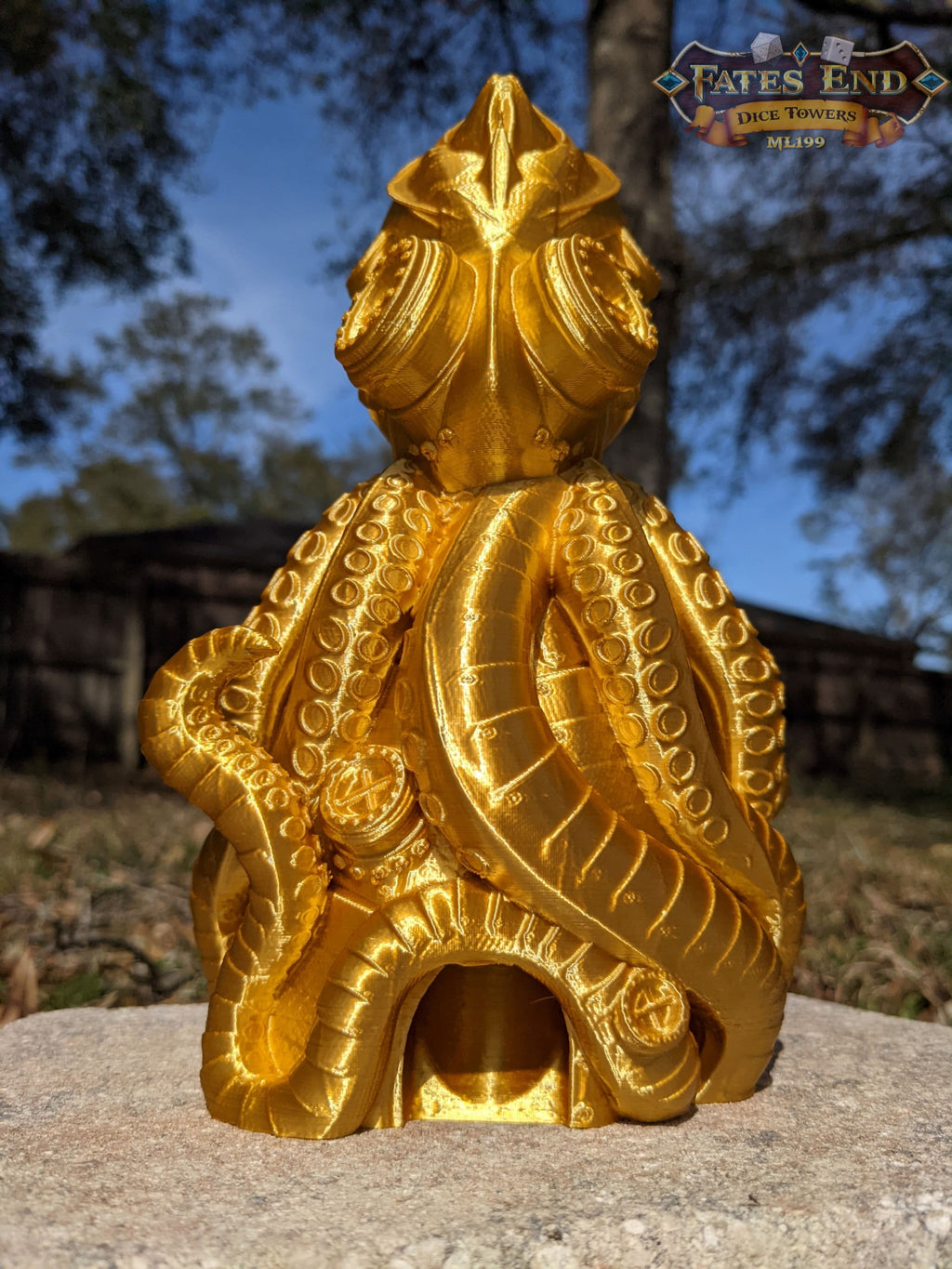 Octopunk Steampunk 3D Printed Dice Tower-Fate's End Collection- Dive Deep into a Steampunk and Octopus Inspired Design!