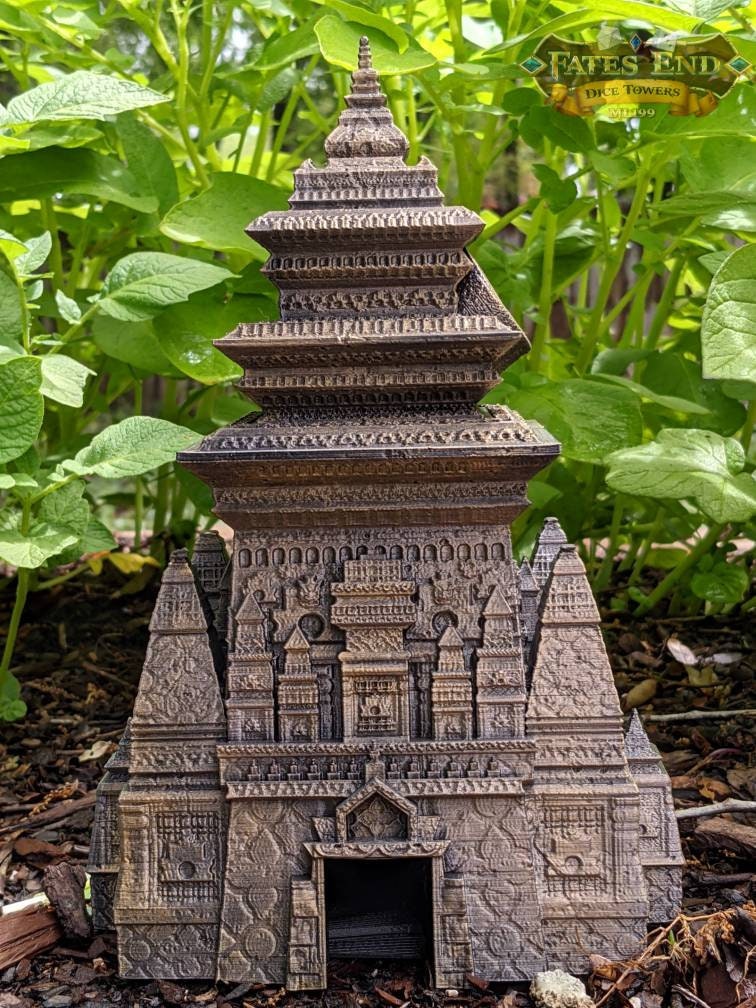 Monk 3D Printed Dice Tower- Fate's End Collection- Channel Tranquil Strength and Unwavering Focus!