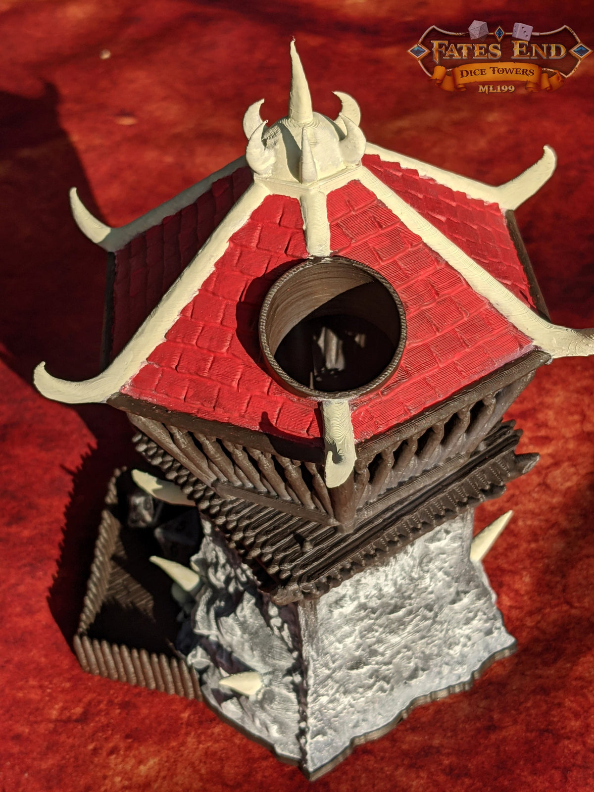 Barbarian Class 3D Printed RPG Dice Tower - Fate's End Collection - Channel the Savage Might of Ancient Warriors with Each Roll.