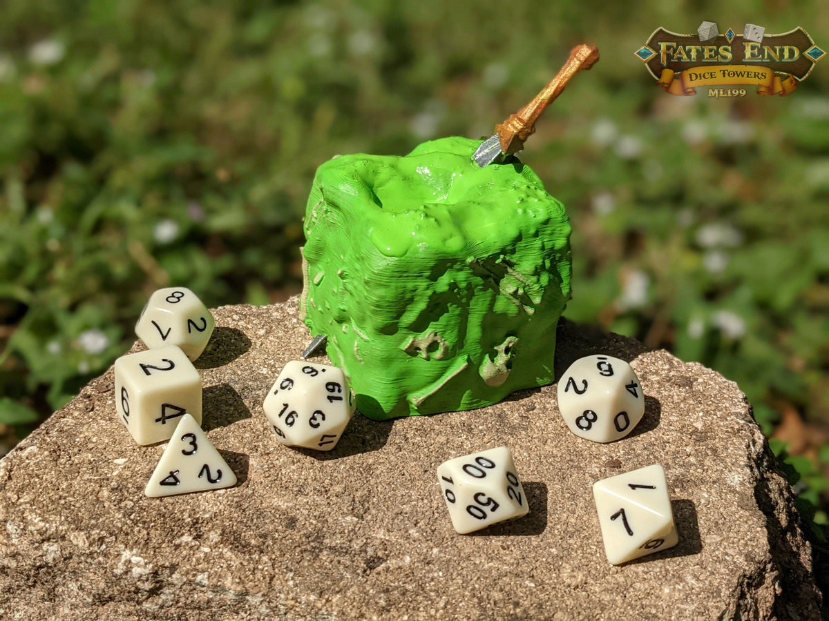 Gelatinous Cube 3D Printed Dice Jail | RPG Dice Vault | D20 Storage Box | Player Gift - Embrace the Curious Confinement!
