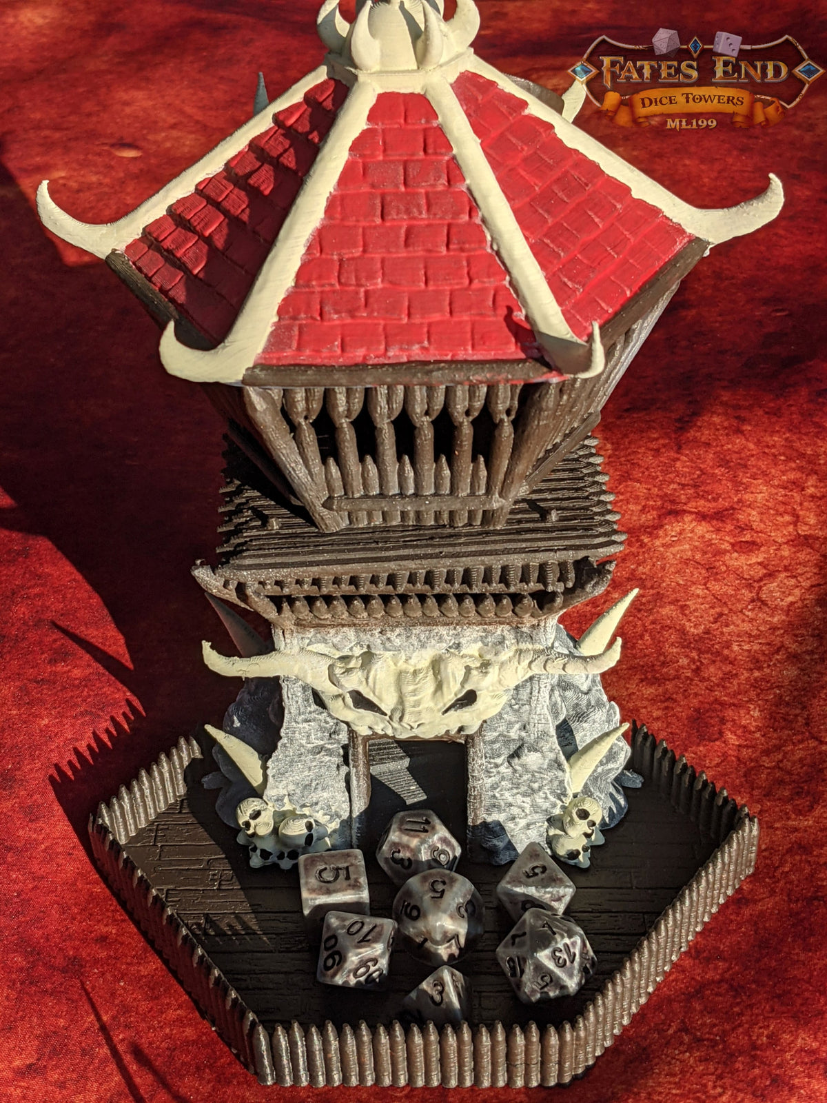 Barbarian Class 3D Printed RPG Dice Tower - Fate's End Collection - Channel the Savage Might of Ancient Warriors with Each Roll.